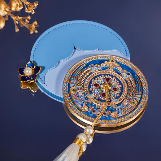 【故宫镜子】点翠凤冠随身镜博物馆文创小镜子生日礼物伴手礼 商品图1