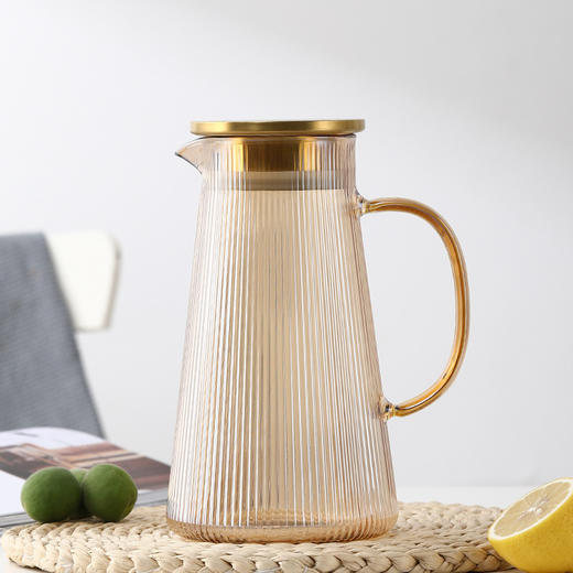 冷水壶家用高颜值客厅装凉白开水杯泡凉茶瓶冰扎壶玻璃耐高温水壶 商品图0