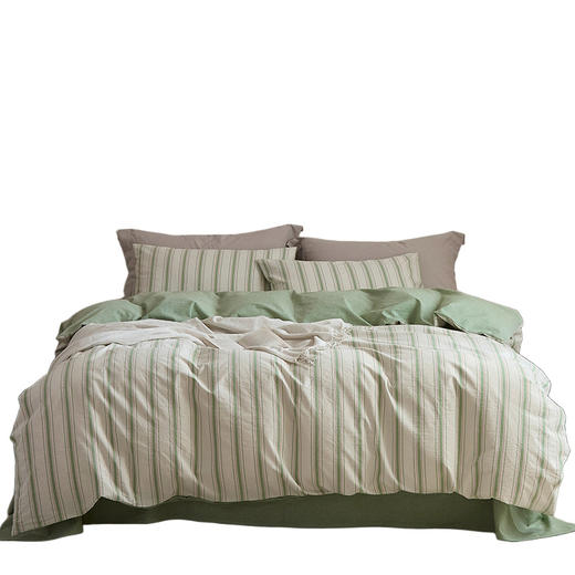 【提花条纹四件套】全棉提花四件套条纹A类床品件套纯棉床上用品柔软新 商品图3