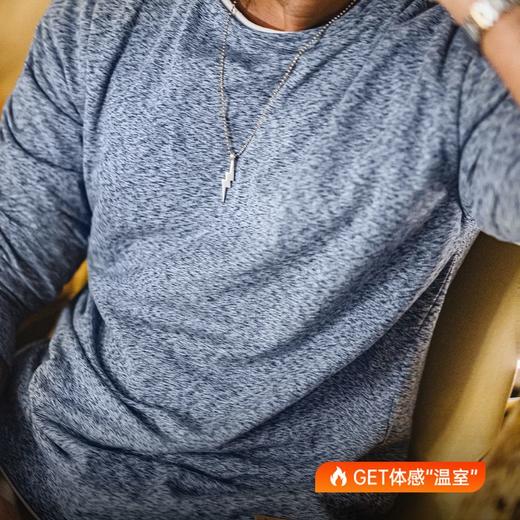 工装优选 美式复古双面绒磨毛长袖T恤保暖内搭圆领打底衫男秋冬季 商品图0