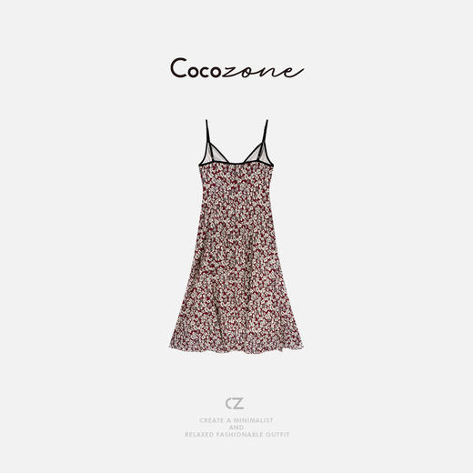 COCO ZONE 刘一一 【桑蚕丝人丝混纺】定制印花飘逸连衣裙CD2A0958 商品图1