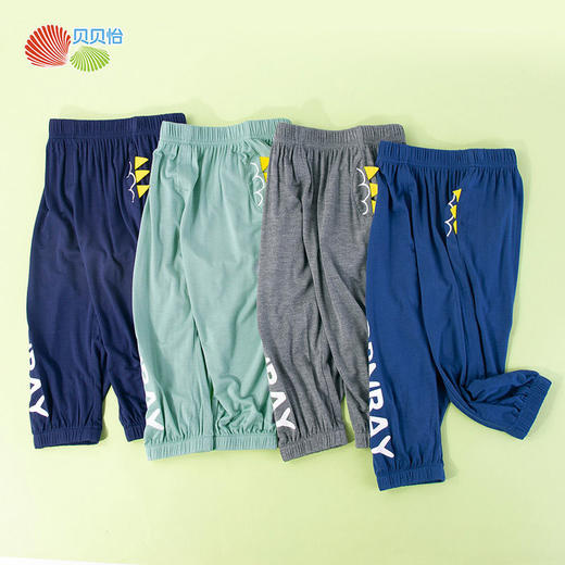 贝贝怡2021年春夏新款男女宝宝 儿童薄款休闲运动裤防蚊裤睡裤子212K2192 商品图3