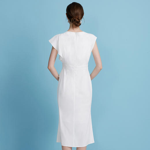 【荷叶边拼接鱼尾裙】EITIE爱特爱不对称设计优雅法式多色连衣裙B2507654 商品图8