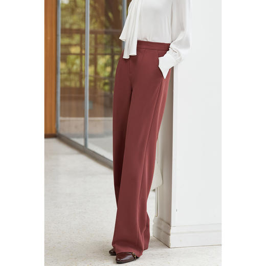 米思阳2026春季新款复古通勤直筒长裤高腰显瘦职业西裤休闲裤女1079 商品图1