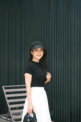 气质防晒编织空顶帽