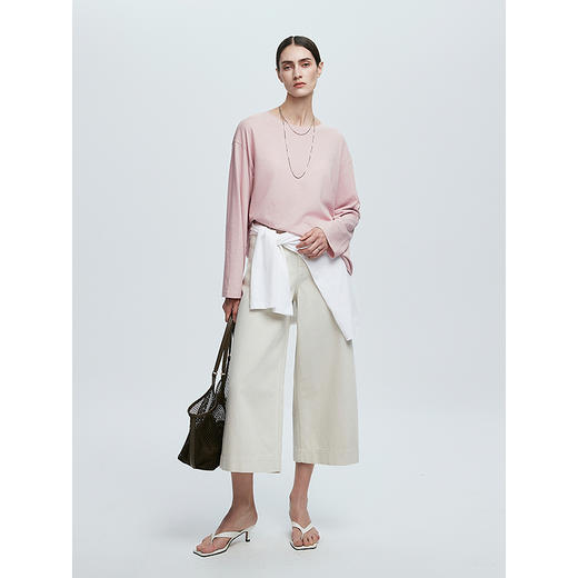 棉仓362601021-初棉亚麻棉长袖T恤 商品图2