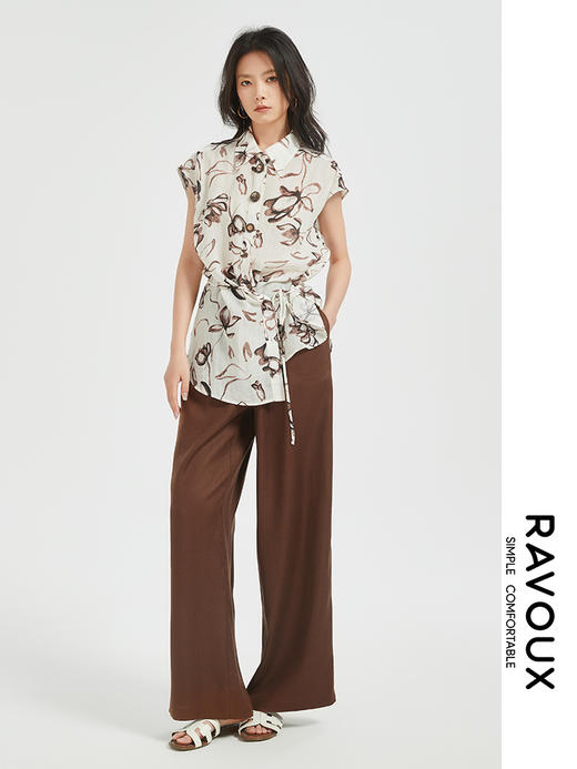 272039920雅韵花语落肩衬衫 商品图1