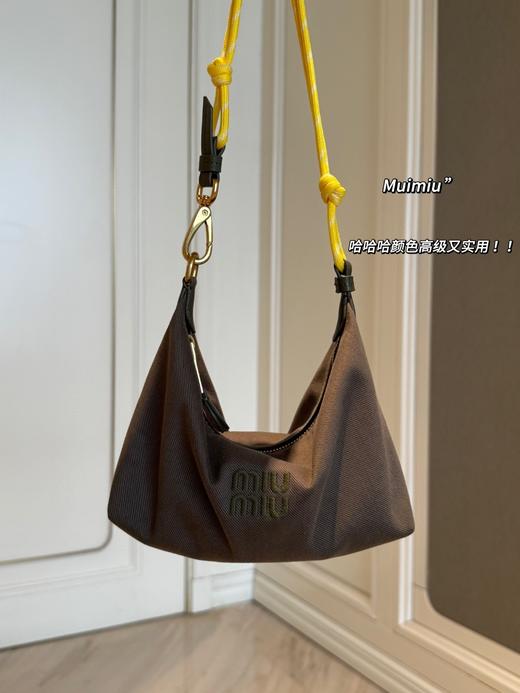 帆布复古刺绣饭盒包冲浪绳手提包拼真皮腋下包单肩斜挎包 商品图8