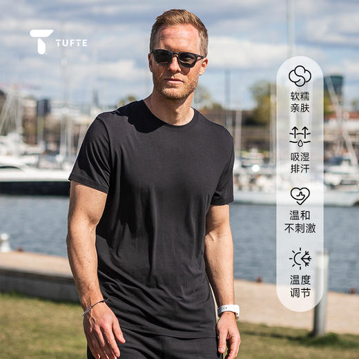 TUFTE 男士超软圆领T恤 商品图0