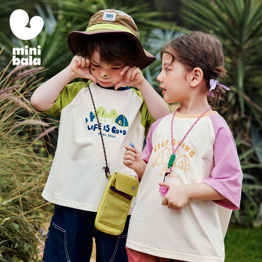 【棉感速干】迷你巴拉男女童短袖T恤夏防晒抑菌凉感上衣 商品图1