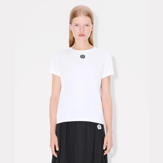 KENZO 高田贤三 女士博克花2.0”徽标刺绣棉质圆领短袖T恤 白色 FF52 TS159 4SO 01 商品图1