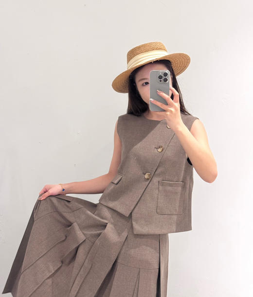 设计师品牌沈月同款 𝐒𝐞𝐥𝐟·𝐖套装马甲半裙042104 商品图4