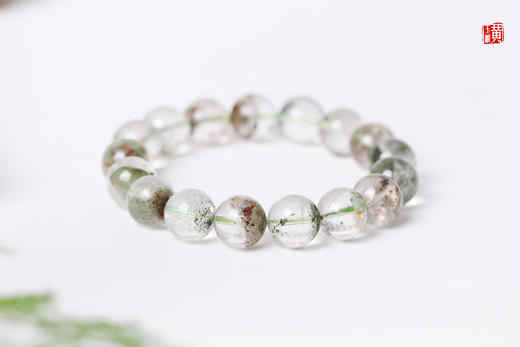 【森屿】绿幽灵聚宝盆手串 珠径：13MM 商品图0