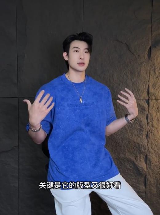 T3066夏季高级感新款韩版扎染满天星短袖T恤立体字母情侣百搭简约上衣 商品图3