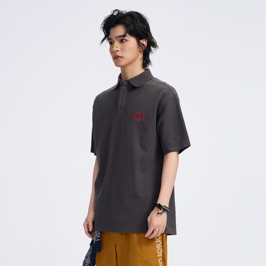 ONIARAI/鬼洗古石器时代幻想蕨类植物图腾圆摆休闲马球衫 A840013 商品图4