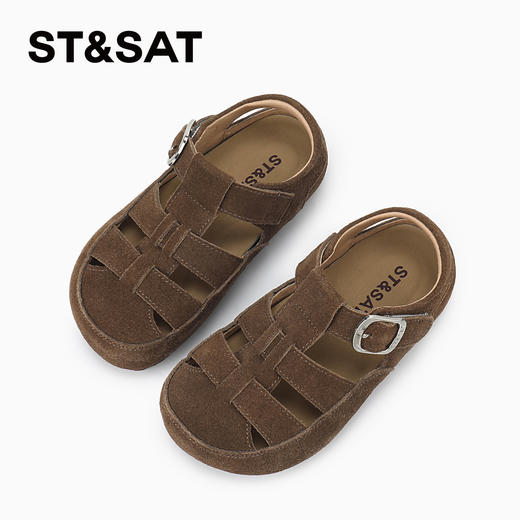 【童鞋】星期六百搭简约编织风男女童凉鞋SSD2195U1K 商品图7