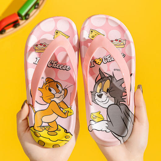 立减20【猫和老鼠儿童人字拖】新款男童居家 女童凉拖鞋沙滩鞋-QQ#异业福利 商品图5
