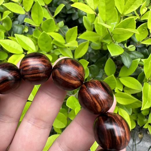 【青山精选】1.8*13颗 沉水级 七彩料海黄紫油梨 满纹老料手串 h35 商品图2