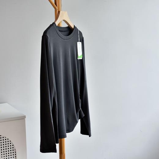 丁摩 【长袖瘦瘦T】春季新款女士圆领优可丝白色内搭长袖t恤打底衫5ZF-186 商品图7