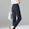 雀说 高腰窄版直筒裤女新款藏蓝色裤子春秋西装裤小个子九分烟管裤5ZF-1331 商品缩略图1