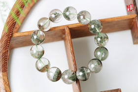 【绿焰】绿幽灵聚宝盆手串 珠径：16MM