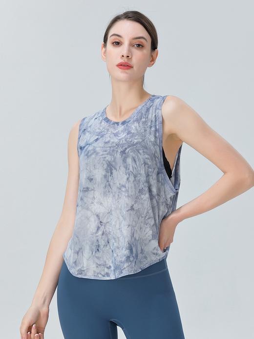 新款丨l扎染高级感宽松速干瑜伽罩衫女QCDX2280 商品图0