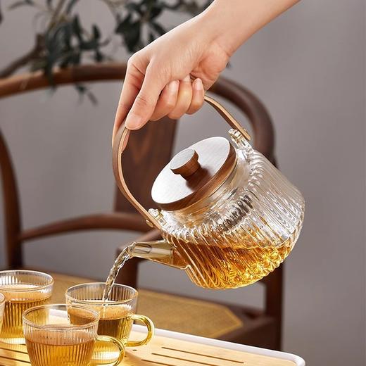 家用养生耐高温烧水壶玻璃蒸煮茶壶提梁围炉煮茶器电陶炉茶具套装 商品图2