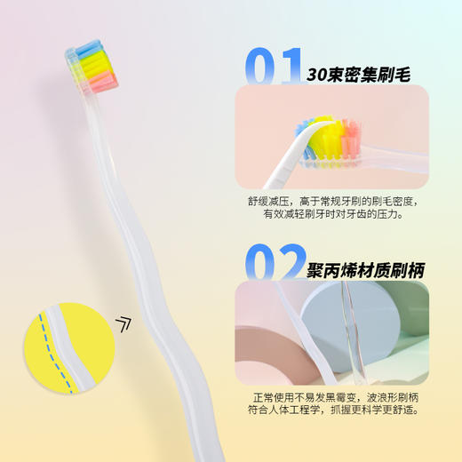 【优牙合】优牙合彩虹波浪牙刷 商品图3
