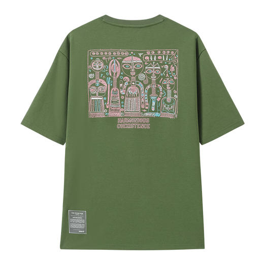 ONIARAI/鬼洗 后现代主义抽象美索不达米亚智人罗纹圆领休闲T恤 A840014 商品图7