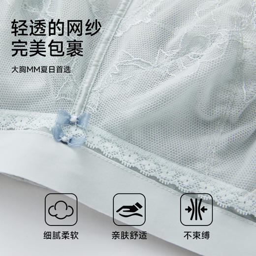 美季美优J花漾蕾丝夹棉杯文胸D/C 商品图4