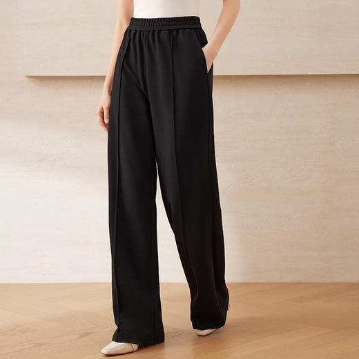 【百搭垂坠感休闲裤】EITIE爱特爱直筒显瘦女阔腿裤2025夏季新款B2505614 商品图1