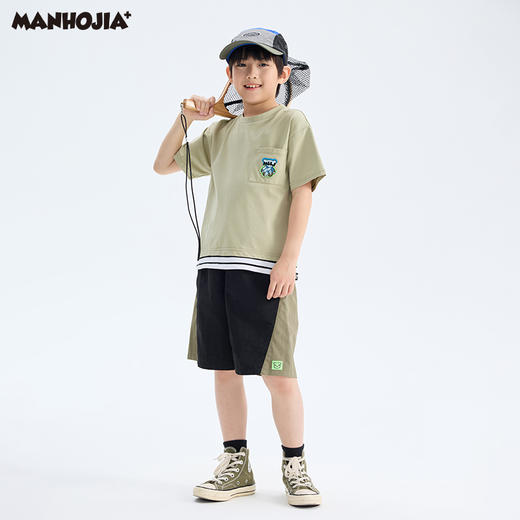 漫画家【AB拼图裤】轻量快干防泼水AB面拼接撞色工装短裤夏 商品图4