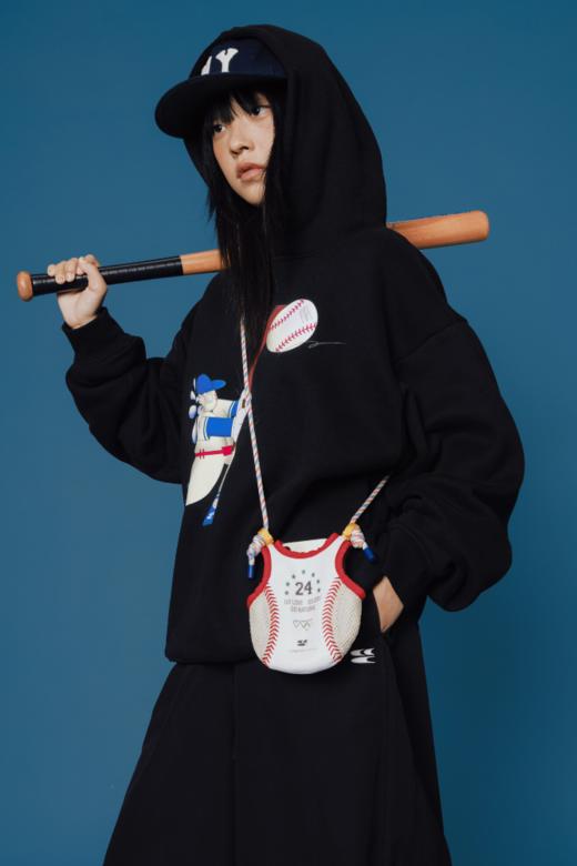 CryingCenter 棒球仔加绒连帽卫衣 哭喊中心 商品图3