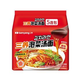 三养 泡菜汤面(油炸方便面) 104g*5包/袋