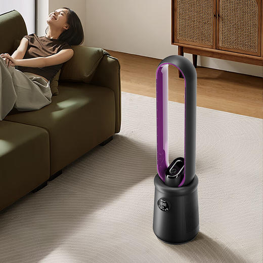 艾美特（AIRMATE）32档风速负离子、HEPA滤网、UV紫外线杀菌AI智能感温无叶扇CE-SRUI6 商品图3