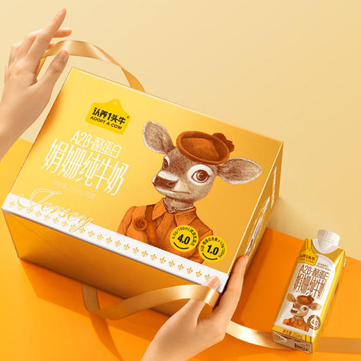 认养一头牛A2娟姗纯牛奶 250ml*10盒/提 商品图0