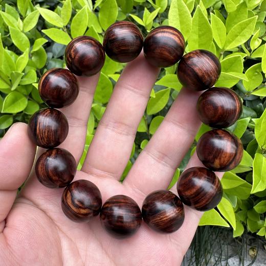 【青山精选】1.8*13颗 沉水级 七彩料海黄紫油梨 满纹老料手串 h35 商品图5