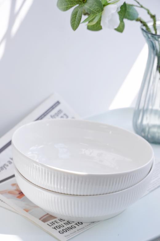 【品牌直发】29.9/2个❗9英寸超大尺寸❗Trees&Wind·9英寸竖纹汤碗，1次3人份的面，堪称妈妈的梦中情碗❗ 商品图0