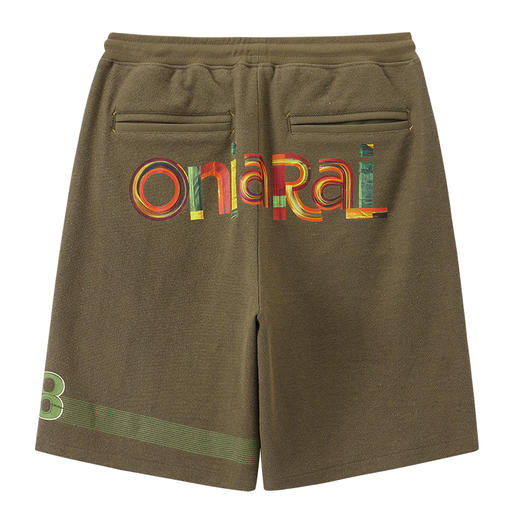 ONIARAI/鬼洗 仿手扫胶纸 logo 拼接剪裁短卫裤 A540004 商品图9