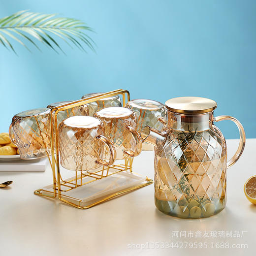 批发高硼玻璃耐热琥珀色冷水壶玻璃家用凉白开水杯茶壶套装扎壶大 商品图1