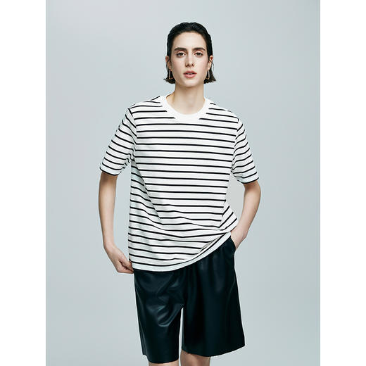 棉仓363601048-初棉条纹T 商品图1