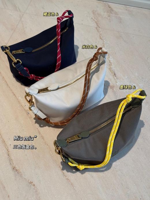 帆布复古刺绣饭盒包冲浪绳手提包拼真皮腋下包单肩斜挎包 商品图1