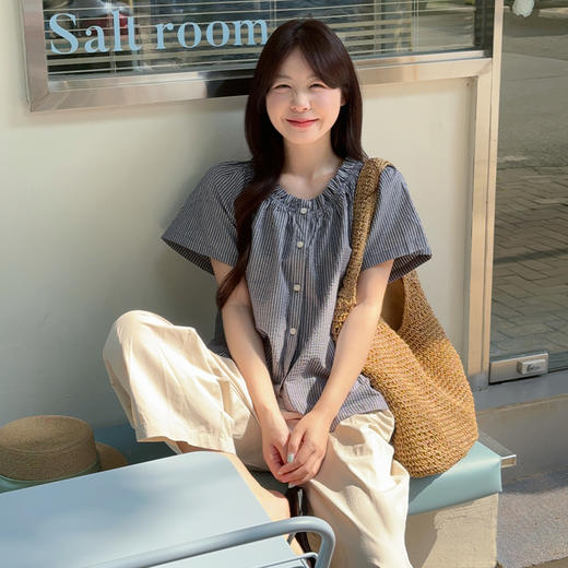 西遇阔腿裤女夏季新款七分宽松高腰阔腿裤SS050584 商品图2