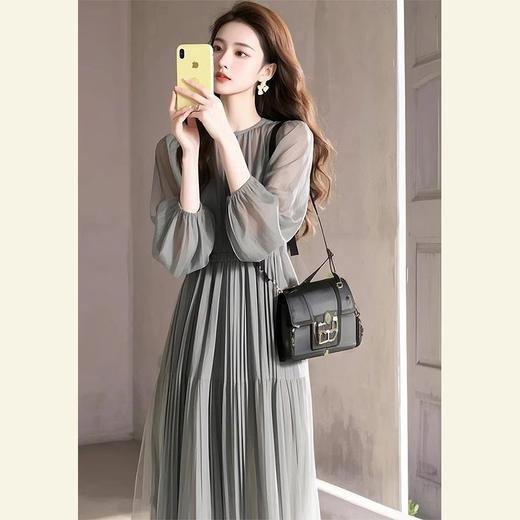 雀说 春夏法式漂亮气质长裙女高级感端庄大气温柔连衣裙5ZF-1732 商品图5