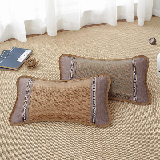 【新夏天然凉枕】夏凉枕印尼藤枕 天然茶香枕 透气牛皮藤凉枕 夏季茶叶枕 冰丝凉席可拆洗枕头 商品图9