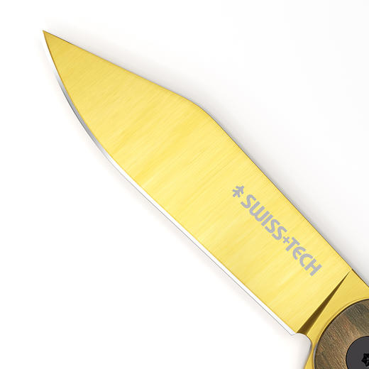 SWISS+TECH 瑞士科技木柄折叠刀户外露营探险EDC小刀-分销 商品图8