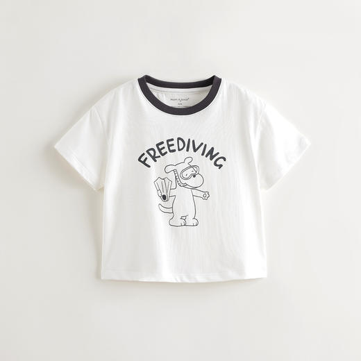 【凉感亲肤】马克珍妮男女童快乐小熊短袖T恤 宝宝夏装新款550583 商品图3