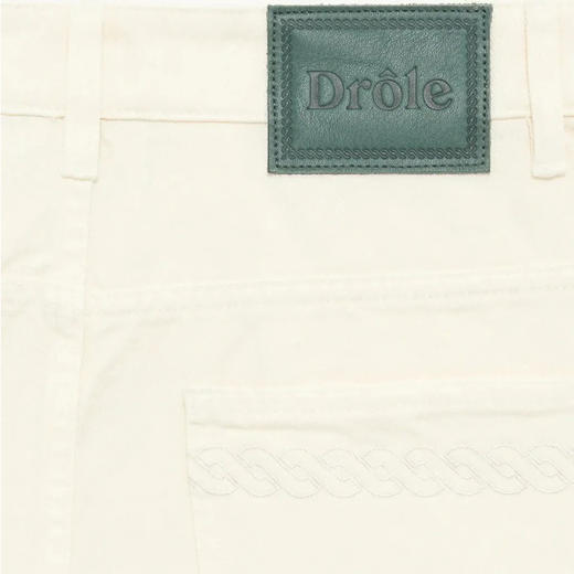 Drole De Monsieur Le Short Baggy écru 水洗白色牛仔阔腿短裤 商品图2