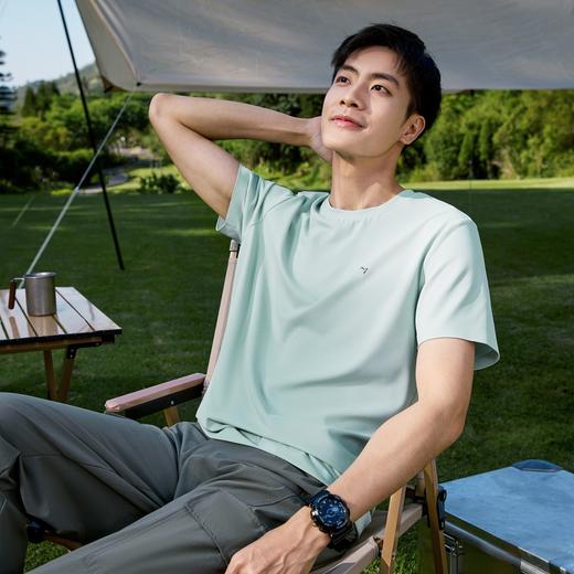 【无缝/高弹/凉感】柒牌男士短袖T恤2025夏季新款休闲百搭体恤衫128T72170 商品图1