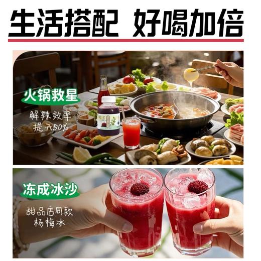 茉莉花茶冰杨梅汁 精选海拔1000米左右高山杨梅&横县茉莉花 满口留香 商品图4